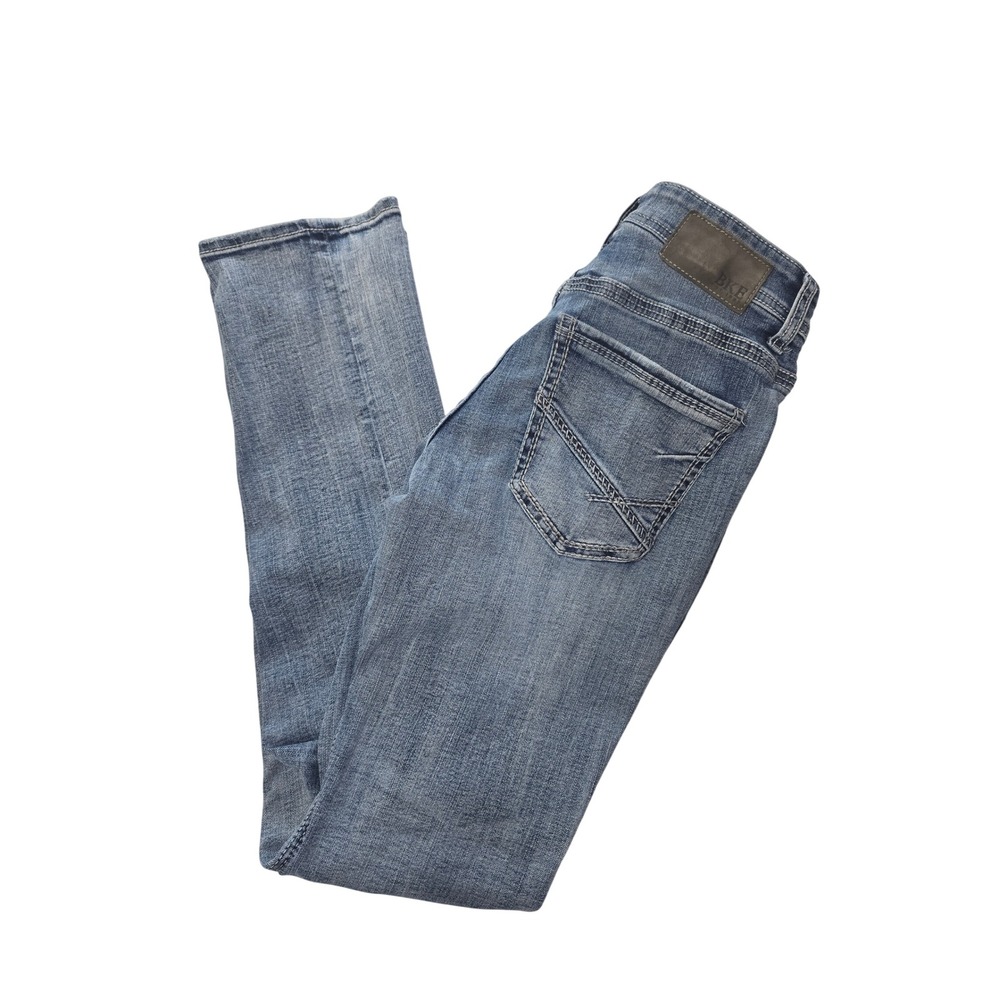 BKE Alec Slim Fit Medium Whiskered Blue Wash Stretch Denim Jeans Mens 29x32 EUC